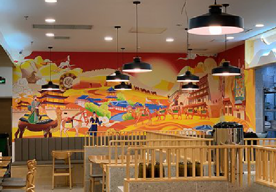 松溪商业空间彩绘介绍。