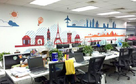 松溪教你设计办公室墙绘的方法。