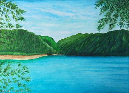 松溪在墙绘中，如何绘画绿水青山？