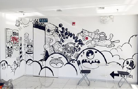 松溪手绘墙并非传统涂鸦。