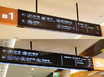 松溪如何通过商场标识牌引导客流分布？